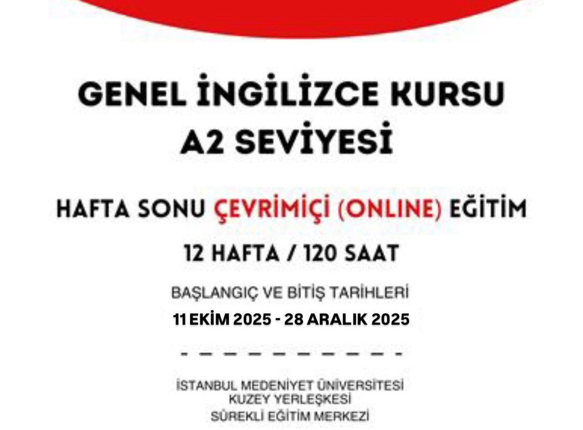 A2 Seviyesi Genel İngilizce Kursu Çevrimiçi (Online)